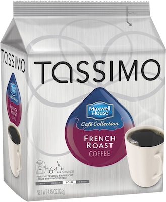 Tassimo® Maxwell House® Cafe Collection French Roast Coffee T-Discs, Dark Roast, 16/Box (4300005691)