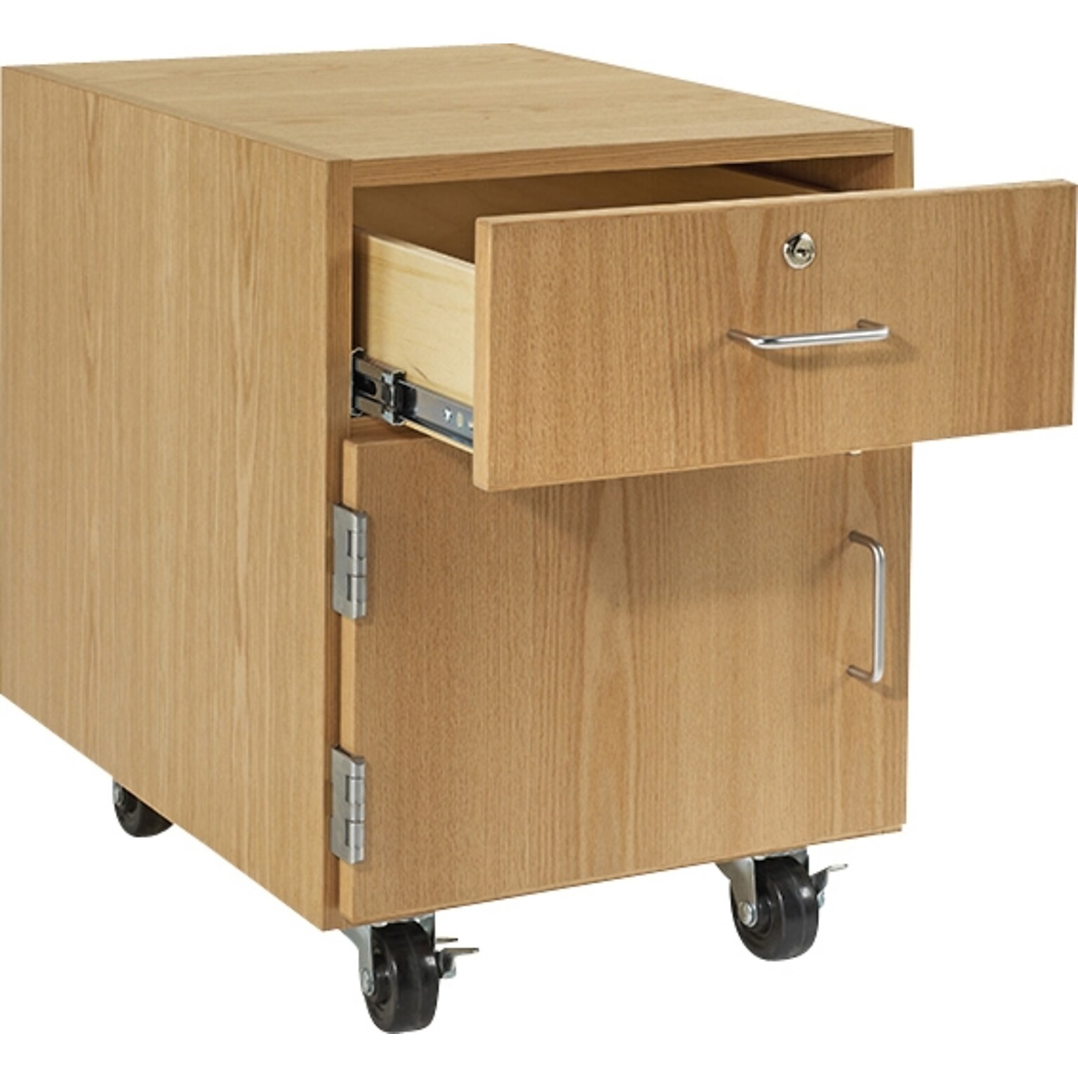 Diversified Woodcrafts 30 M Series Mobile Storage Cabinet, Left, 1-Drawer/1-Door, 30 x 24 x 22, Maple (M19-2422-H30M)