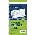 TOPS® Phone Message Book, Ruled, 2-Part, White/Canary, 11 x 5 1/2, 1/Ea (4008)