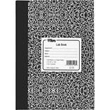 TOPS Lab Notebook, 10 3/8 x 7 7/8, Quad Ruled, 60 Sheets, Green Marble (35128)