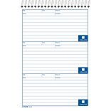 TOPS® Voice Mail Log Book, Ruled, 1-Part, White, 9 x 6, 1/Ea