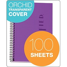 Oxford Poly 1-Subject Notebook, 5 1/2 x 8 1/2, Narrow Ruled, 100 Sheets, Orchid (99712)