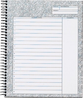 TOPS Docket Gold Project Planner, 6-3/4 x 8-1/2, Project Ruled, Burgundy, 70 Sheets/Pad (63754)