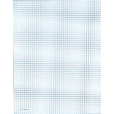 TOPS Graph Pad, 8.5 x 11 (US letter), Ruled, White, 50 Sheets/Pad, 1 Pad/Pack (TOP 33051)