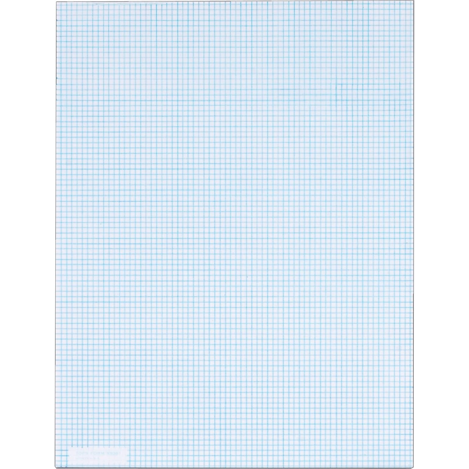 TOPS Graph Pad, 8-1/2 x 11, 8 x 8 Graph Ruled, White, 50 Sheets/Pad (33081)