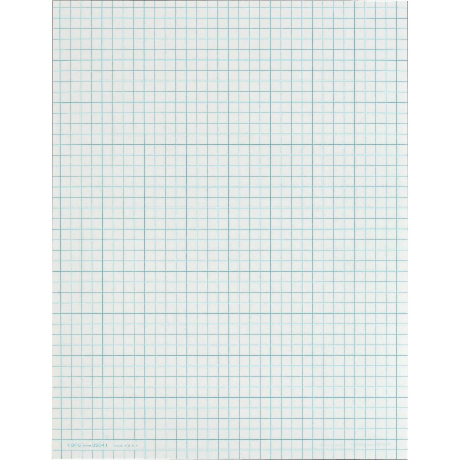 TOPS Cross-Section Pad, 8-1/2 x 11, 4 x 4 Graph Ruled, White, 50 Sheets/Pad (35041)
