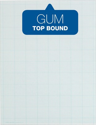 TOPS Graph Pad, 8.5" x 11", Graph Ruled, White, 50 Sheets/Pad (35041)