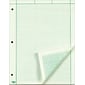 TOPS™ Engineering Computation Pad, Gum-Top, 8 1/2" x 11", Quad Rule (5 x 5), Greentint Paper, 100 SH/PD