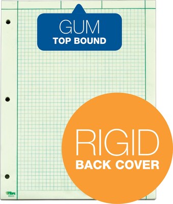 TOPS Notepad, 8.5" x 11", Quad, Green, 200 Sheets/Pad (TOP 35502)