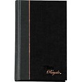 TOPS Royale Casebound Executive Notebook, 3 1/2 x 5 1/2, College Ruled, 96 Sheets, Black/Gray (25229)