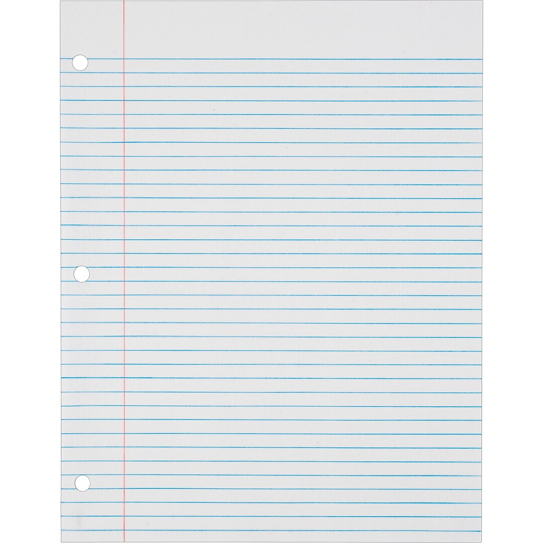 Ruled Exhibit Paper 8-1/2 x 11 Inches Assorted Colors 500 Sheets 