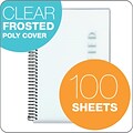 Oxford Poly 1-Subject Notebook, 5 1/2 x 8 1/2, Narrow Ruled, 100 Sheets, White (99711)