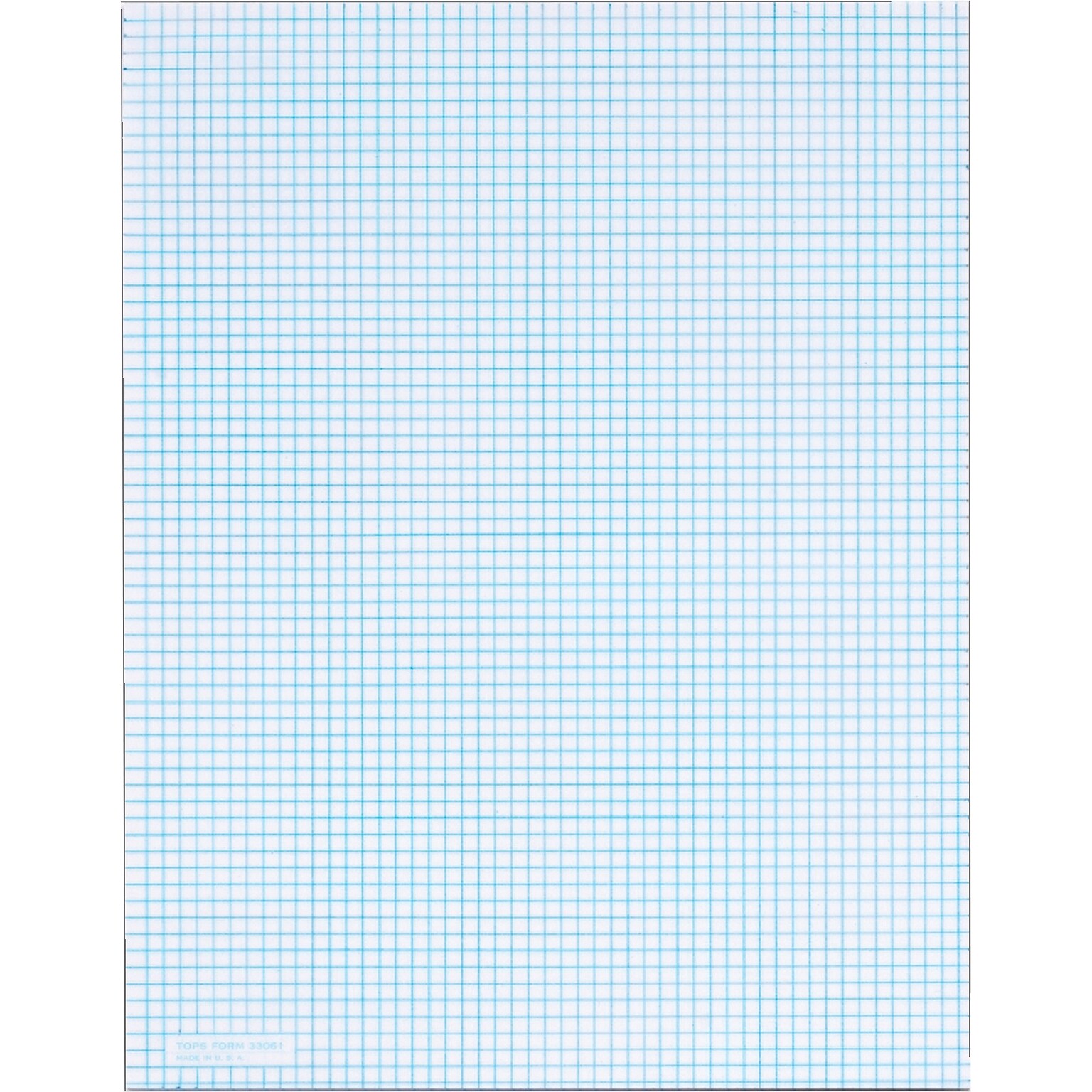 TOPS Notepad, 8.5 x 11 (US letter), Graph Ruled, White, 50 Sheets/Pad, 1 Pad/Pack (TOP 33061)