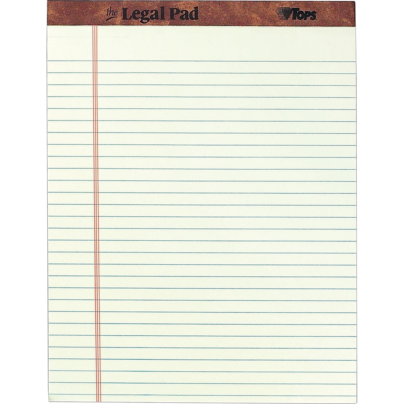 TOPS The Legal Pad Writing Pad, 8-1/2 x 11-3/4, Legal Ruled, Greentint, 50 Sheets/Pad, 12/Pack (7534)