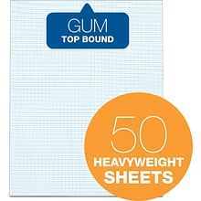 TOPS Graph Pad, 8-1/2 x 11, 10 x 10 Graph Ruled, White, 50 Sheets/Pad (33101)