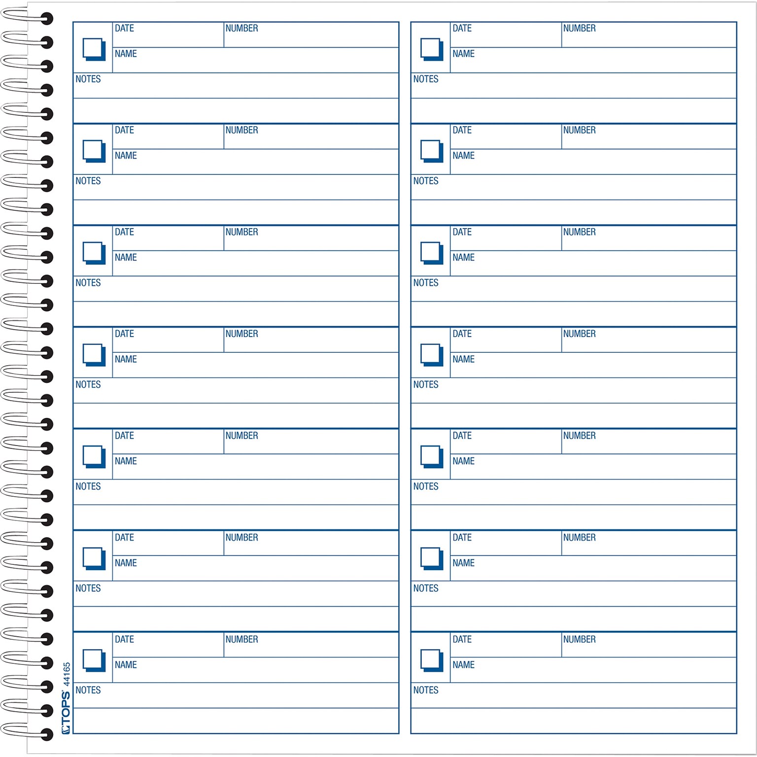 TOPS Voice Message Pad, 8-1/2 x 8-1/4, White, 50 Sheets/Pad (44165)