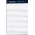 TOPS Docket Diamond Premium Stationery Tablets, 5 x 8, Narrow Ruled, White, 50 Sheets/Pad, 4 Pads/Pack (63981)