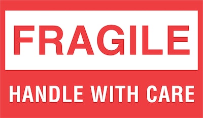 Fragile Handle with Care, Label 3 x 5