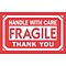 3 x 5 Fragile Handle with Care Thank You Label