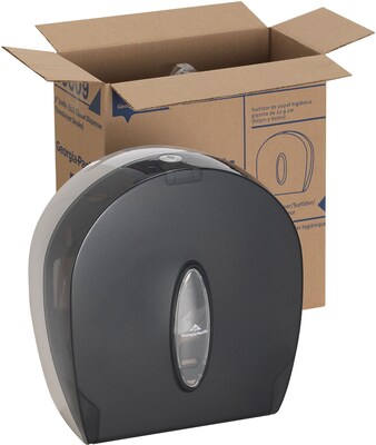 Georgia Pacific® Jumbo Jr. Toilet Paper Dispenser by GP PRO, Translucent Smoke (59009)