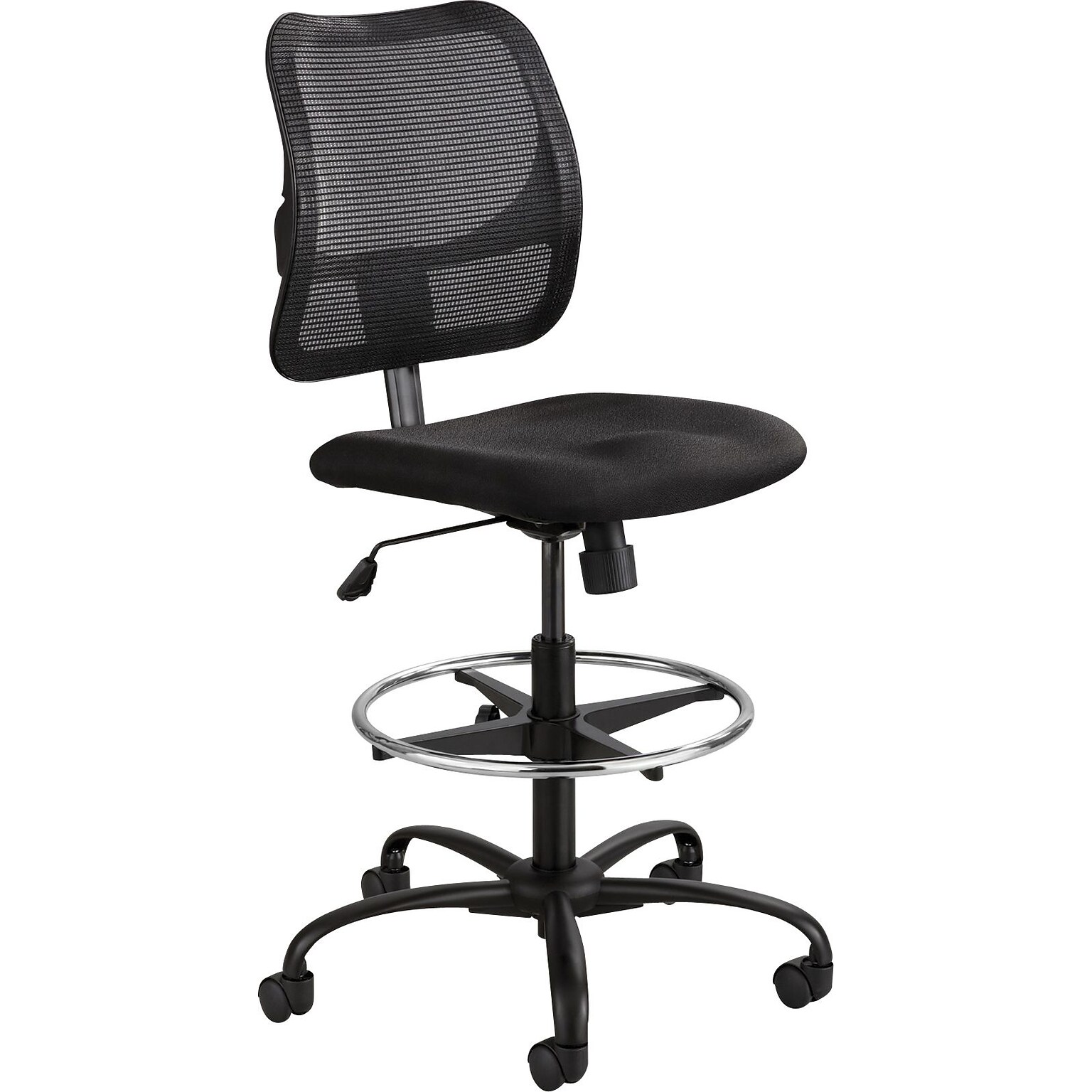 Safco® Vue Vinyl Extended Height Armless Chair; Black