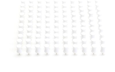 Poppin Push Pins, White, 100/Pack (100420)