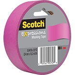 Scotch® Expressions Masking Tape, .94 x 20 yds., Fuchsia (3437-PNK)