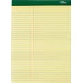 TOPS Double Docket Writing Tablets, 8-1/2 x 11-3/4, Law Ruled, Canary, 100 Sheets/Pad, 6 Pads/Pack (63396)