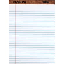 TOPS The Legal Pad Notepad, 8.5 x 11.75, Wide Ruled, White, 50 Sheets/Pad, 1 Pad/Pack (TOP 7533)