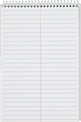 TOPS® Steno Book, White, Gregg Ruled, 6 x 9, 80 Sheets/Pad, 4/Pk