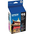 Epson 98 Black/Cyan/Light Cyan/Magenta/Light Magenta/Yellow High Yield Ink Cartridge, 6/Pack