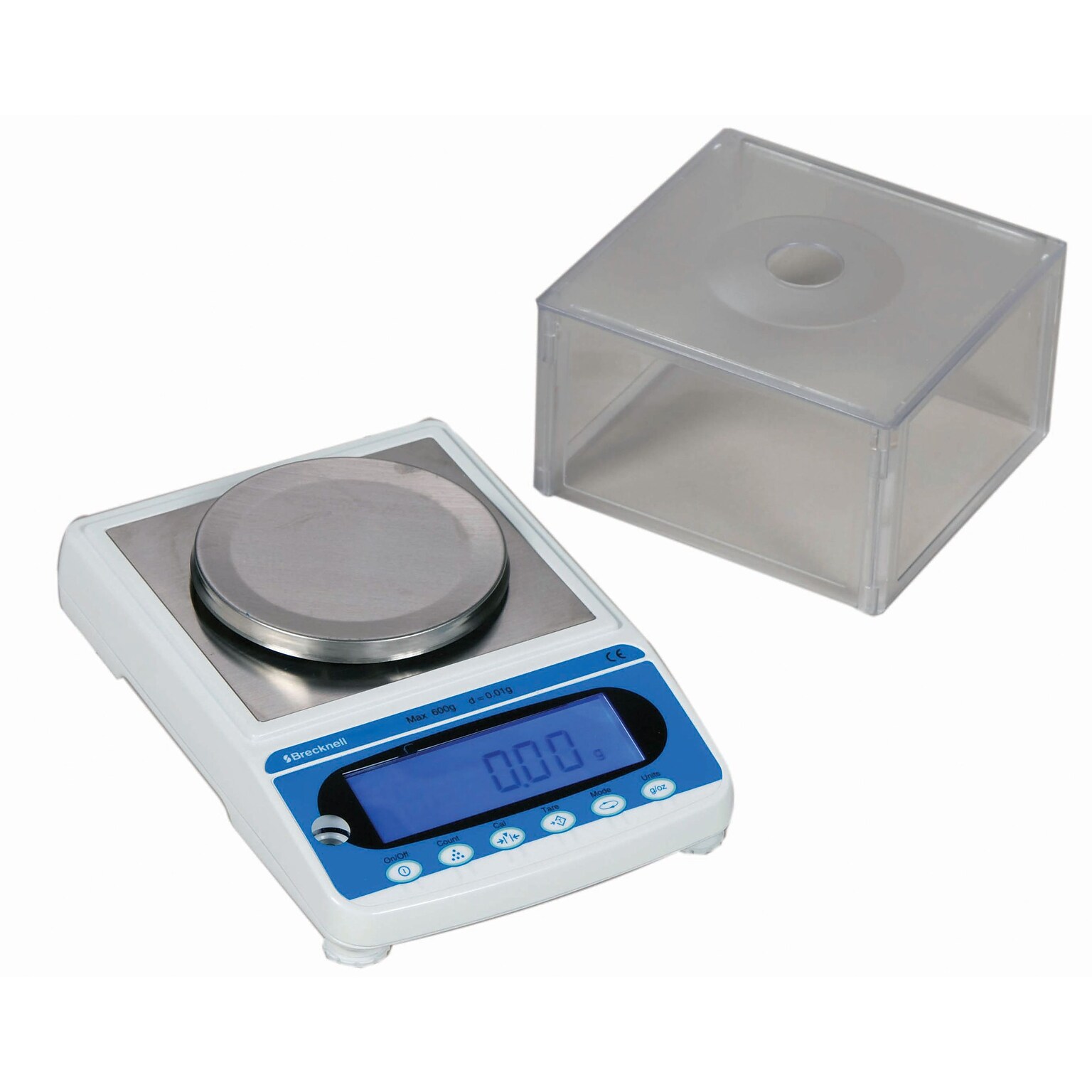 Brecknell Precision Weighing Balance, 600 g x .01 g, Up to 30 lbs., White/Blue