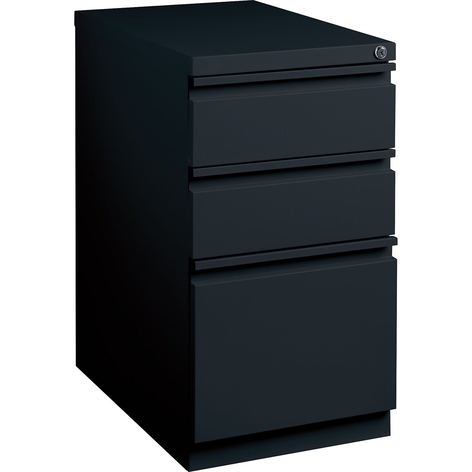 Quill Brand® 3-Drawer Vertical File Cabinet, Locking, Black, Letter, 22.88D (25170D)