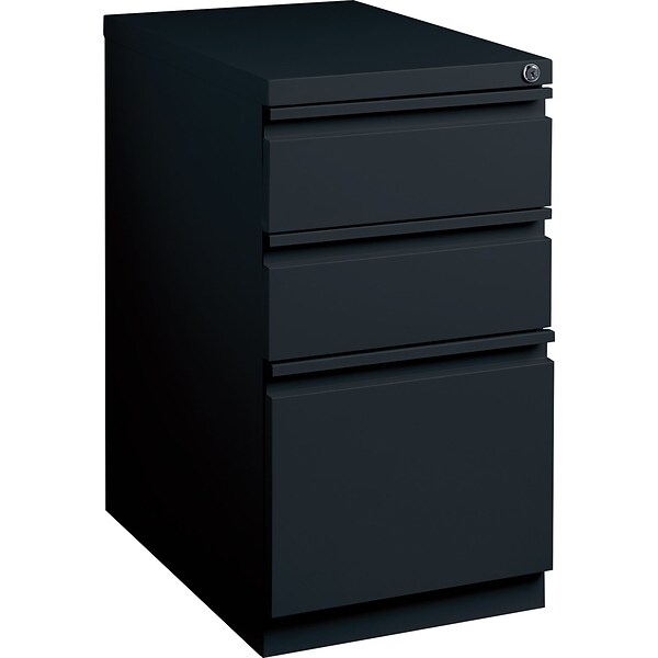 Quill Brand® 3-Drawer Vertical File Cabinet, Locking, Black, Letter, 22.88D (25170D)