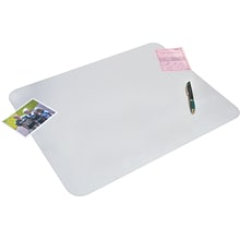 Artistic Krystal View Microban Vinyl Desk Pad, 12 x 17, Frosted White (60740MS)