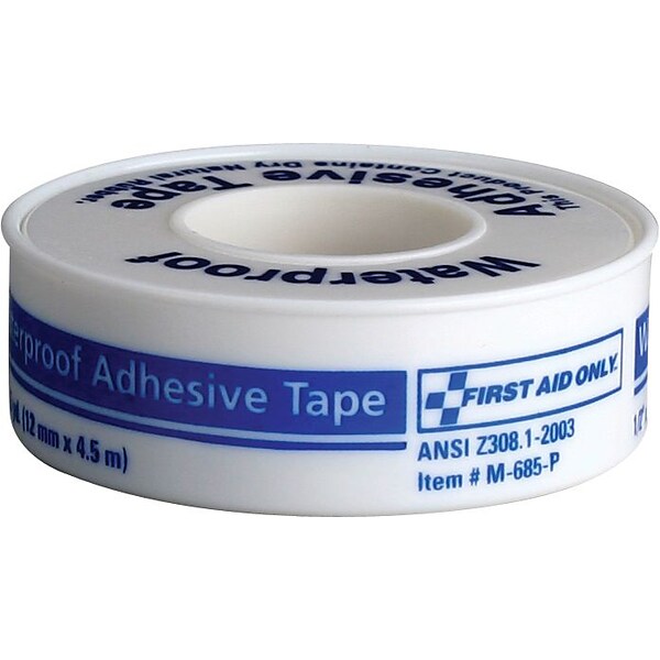 First Aid Only® Waterproof Tape w/ Plastic Spool, 1/2 x 5 yd (730014/M685-P)