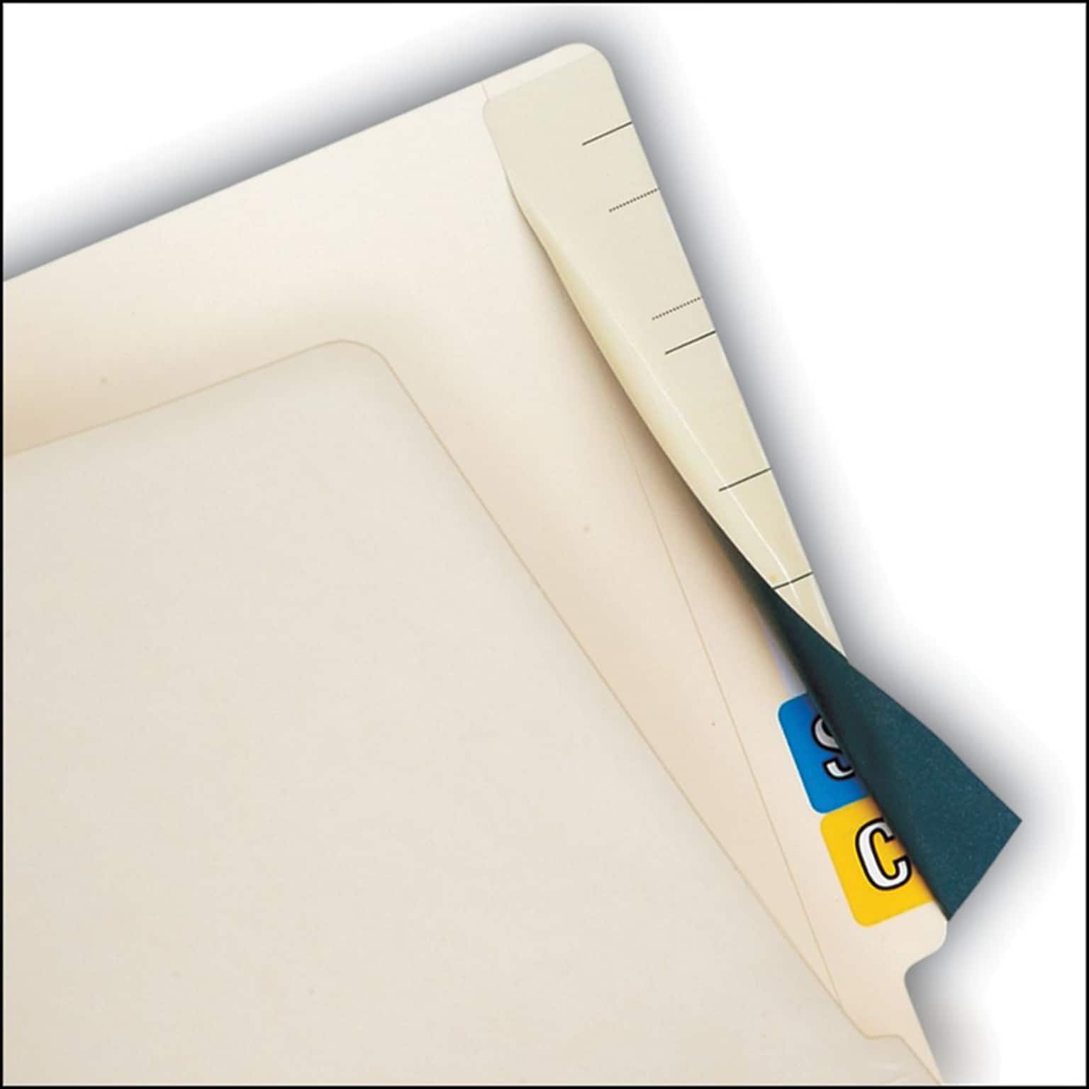 Tabbies Cov-R-Tabs Hanging File Folder Tabs, White, 50/Pack (55990)