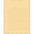 Tabbies® Medical Chart Index Divider Sheets, Ruled, Manila, 8 1/2 x 11, 400/Bx