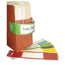 Tabbies File Pocket Handles, 4 Handles/Sheet, Green/White, 9 5/8W x 2H, 48/Pack