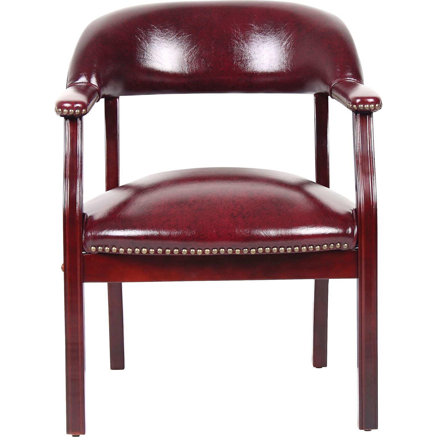Boss Captains Guest Arm Chair, Burgundy (B9540-BY)