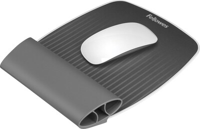 Fellowes I-Spire Series Non-Skid Mouse Pad/Wrist Rest Combo, Gray (9311801)