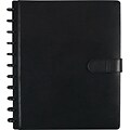 Arc Customizable Leather Notebook System, Black with Closure, 9-1/2 x 11-1/2