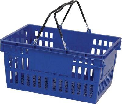 Versacart Wire Handle Hand Basket, 26 Liter, Dark Blue, 12 Baskets/Pack (206-26LWHDBL12)