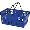 Versacart Wire Handle Hand Basket, 26 Liter, Dark Blue, 12 Baskets/Pack (206-26LWHDBL12)