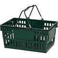 Wire Handle Hand Basket, 26 Liter, Dark Green 12 Baskets/Pack