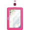 Cosco MyID Rubberized Pink ID Badge Holder for Key Cards and ID Cards, Pink (075016)