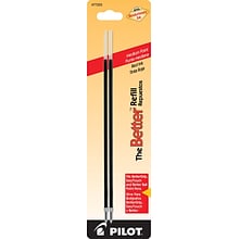 Pilot Better Ballpoint Pen Refill, Medium Tip, Red Ink, 2/Pack (77223)