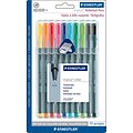 Staedtler Triplus Rollerball Pens, .4mm, Assorted Colors, 10/Pack