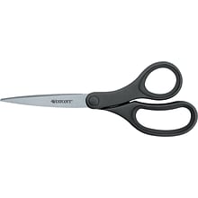 KleenEarth Basic Plastic Handle Scissors, 9 Length, Pointed, Black