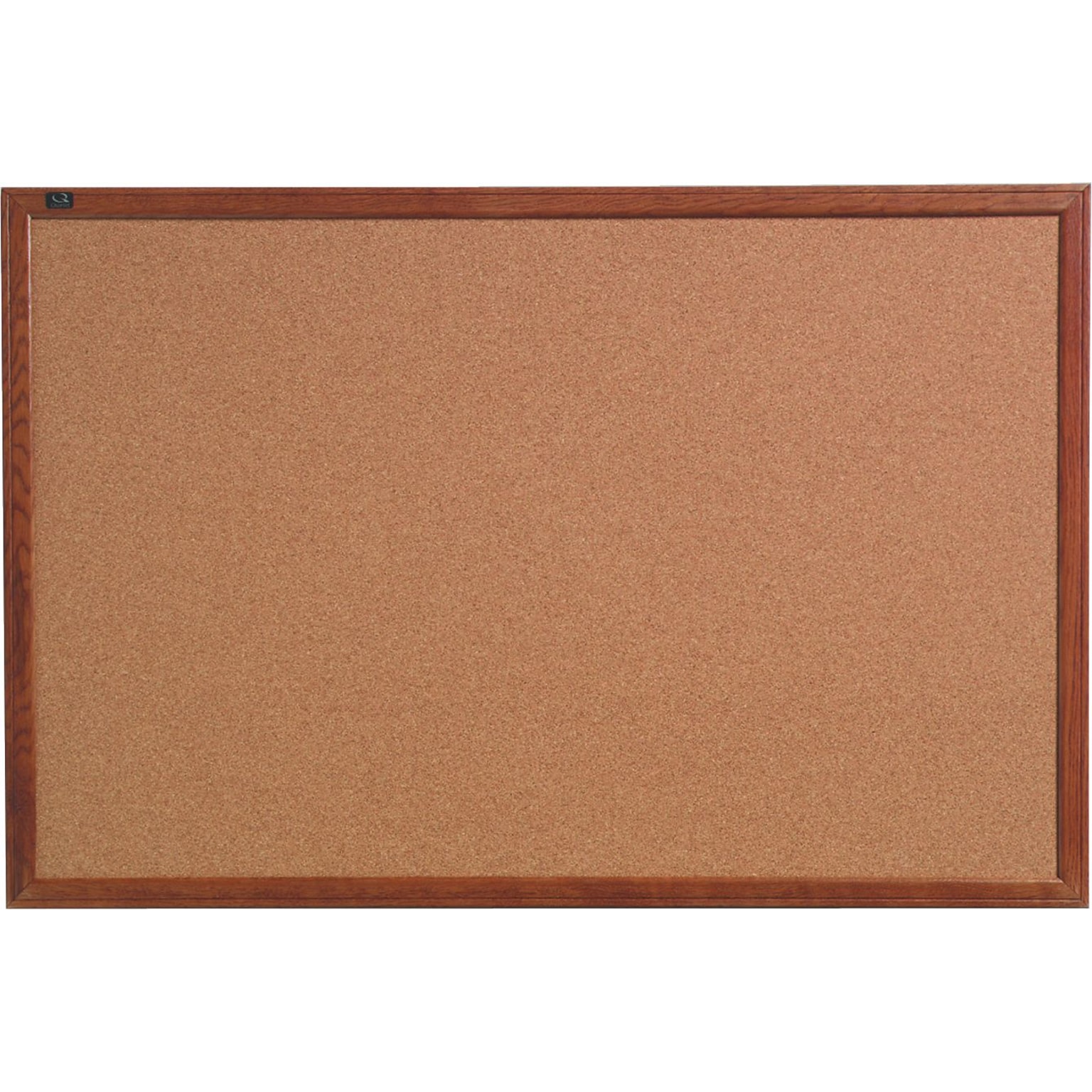 Quartet® Cork Bulletin Board, 17 x 23, Oak Finish Frame